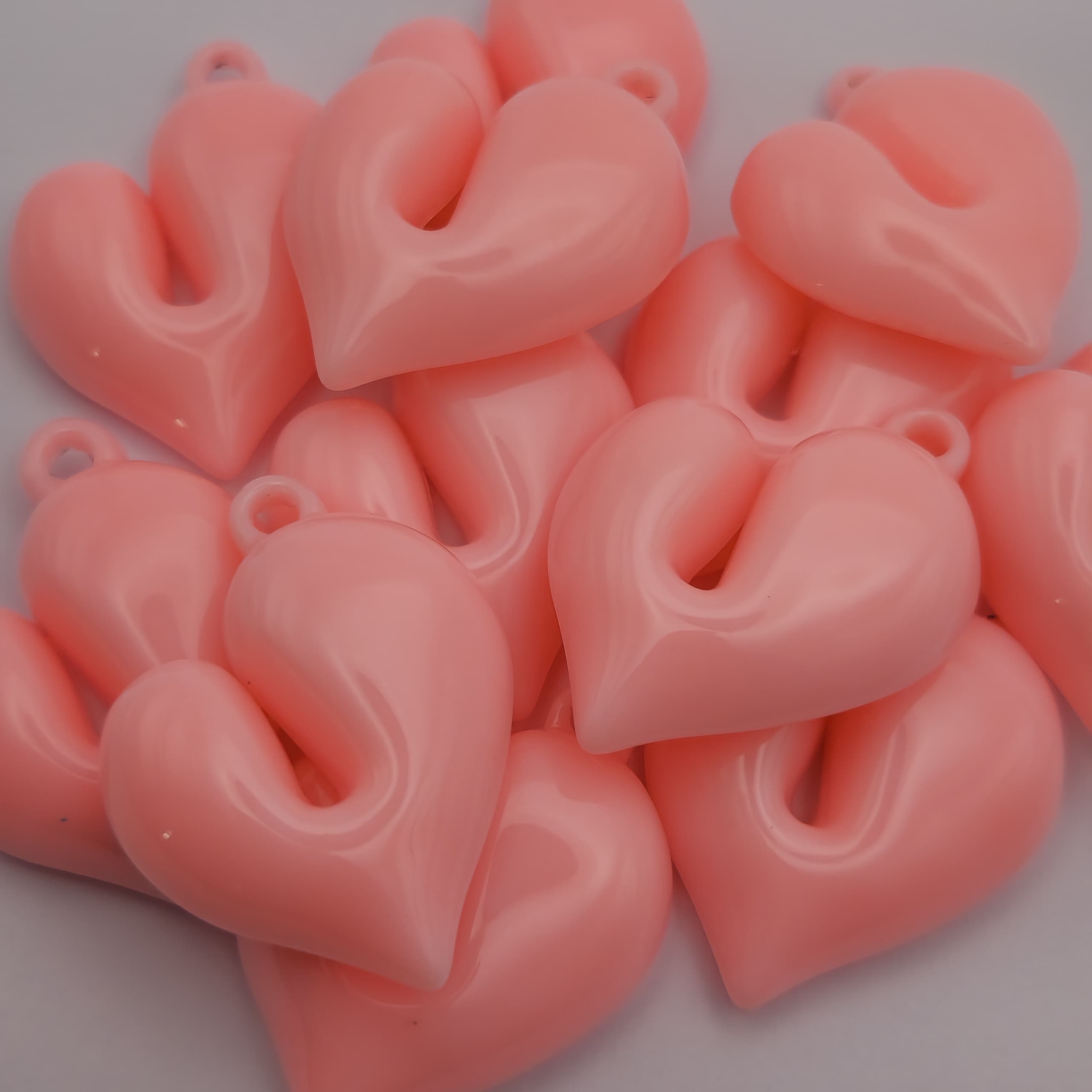 BOLSA 2 UND CORAZON PUFFY ROSADO