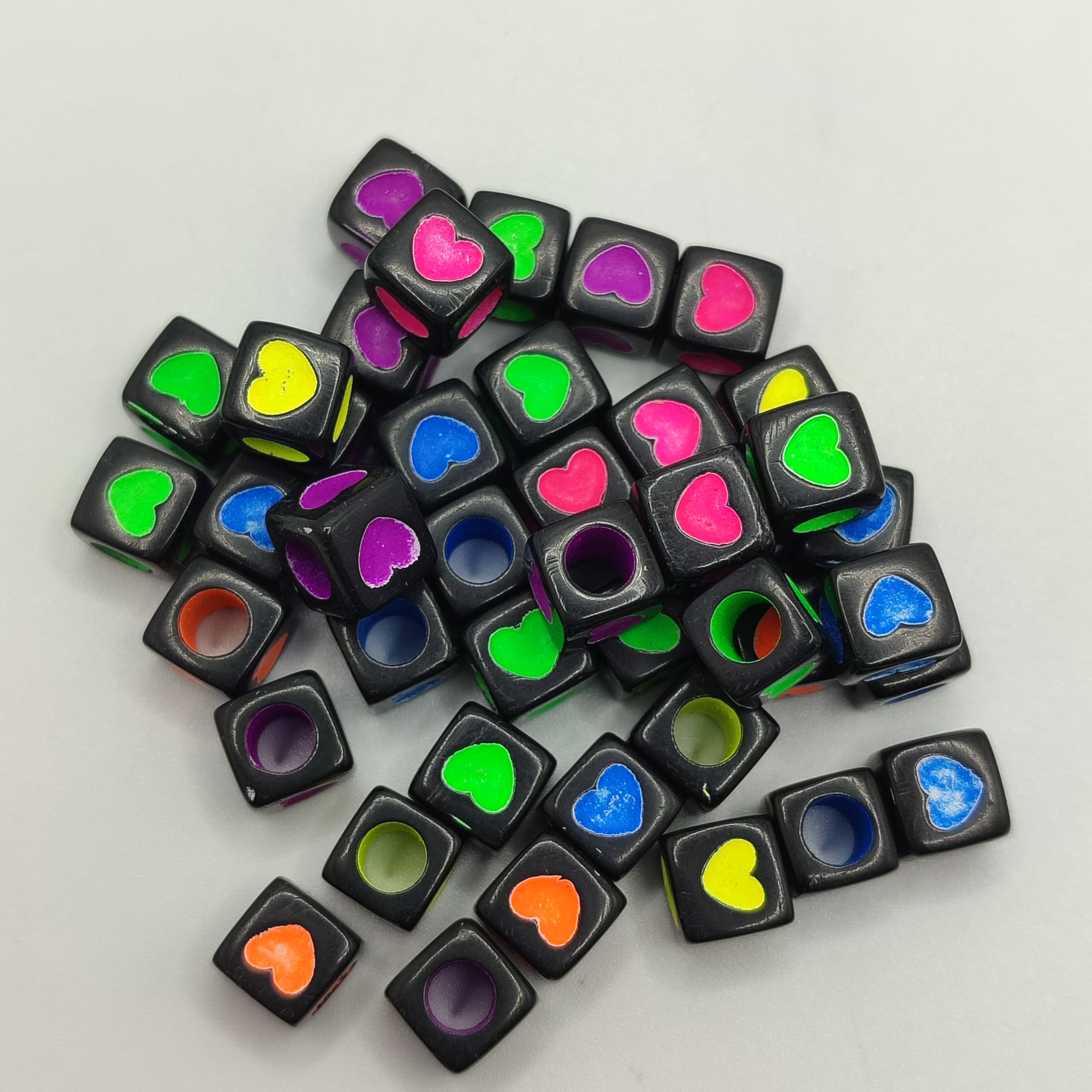 BOLSA 10G CUBO  CORAZON NEGRO
