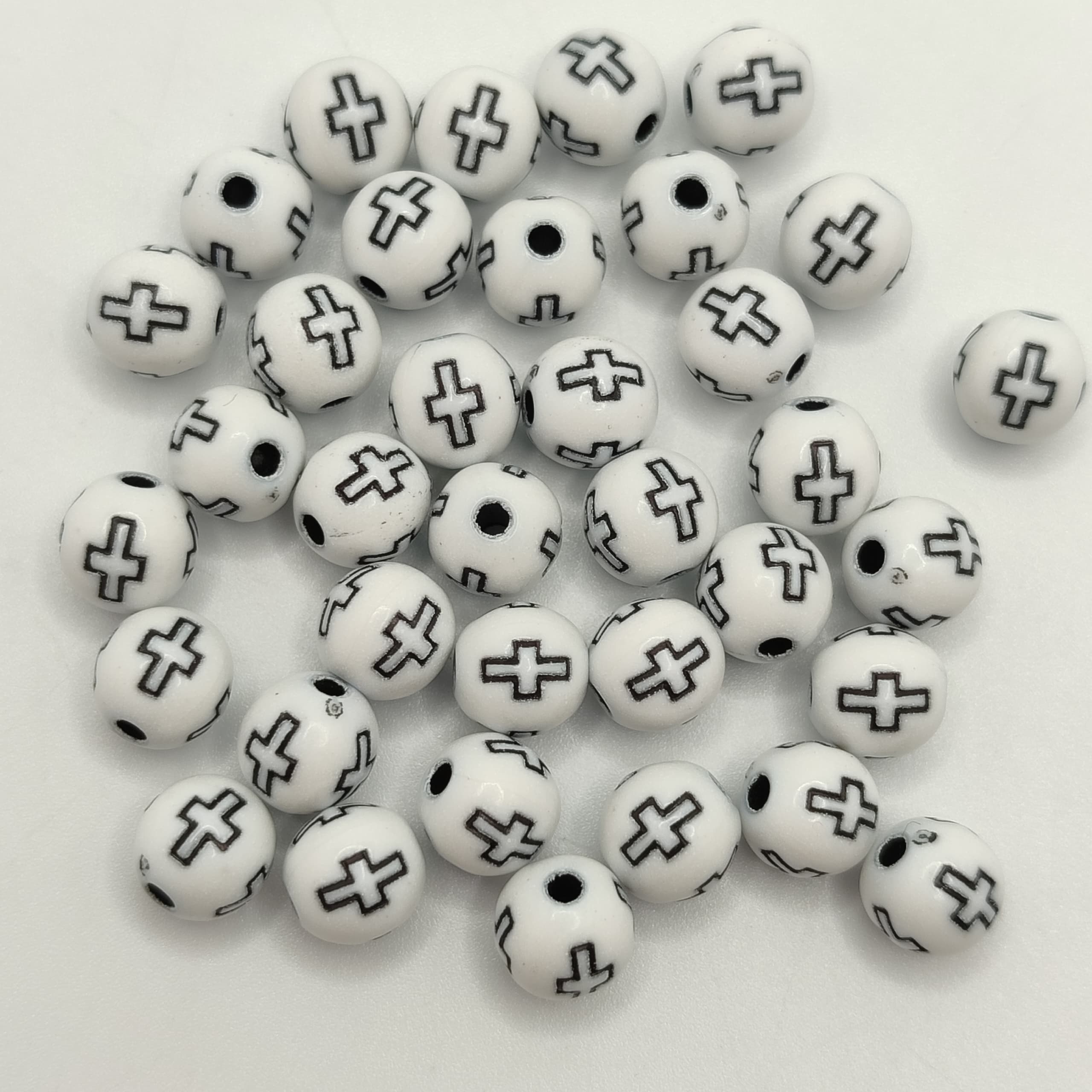BOLSA 10G ESFERA BLANCA CRUZ NEGRA