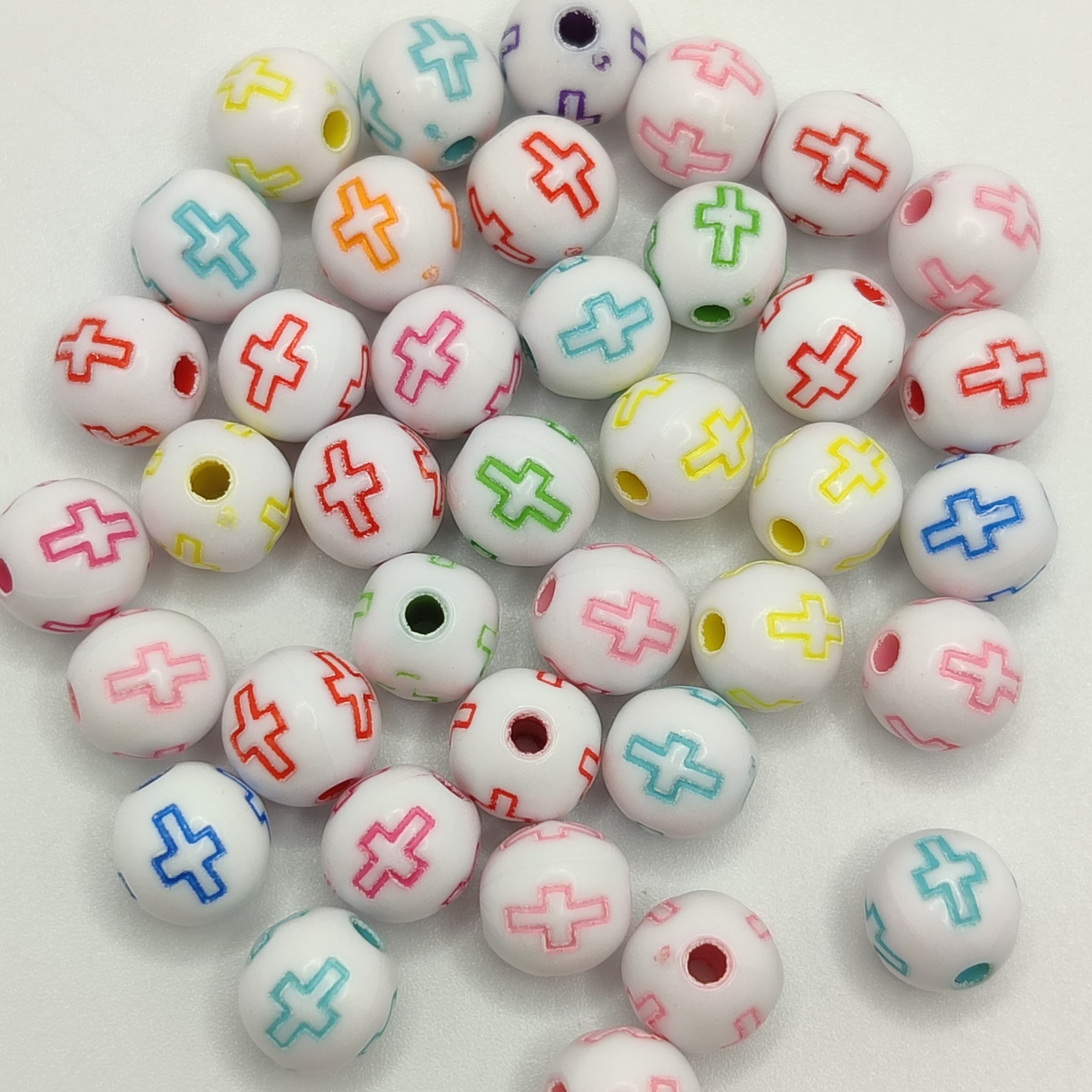 BOLSA 10G ESFERA BLANCA CRUZ COLORES