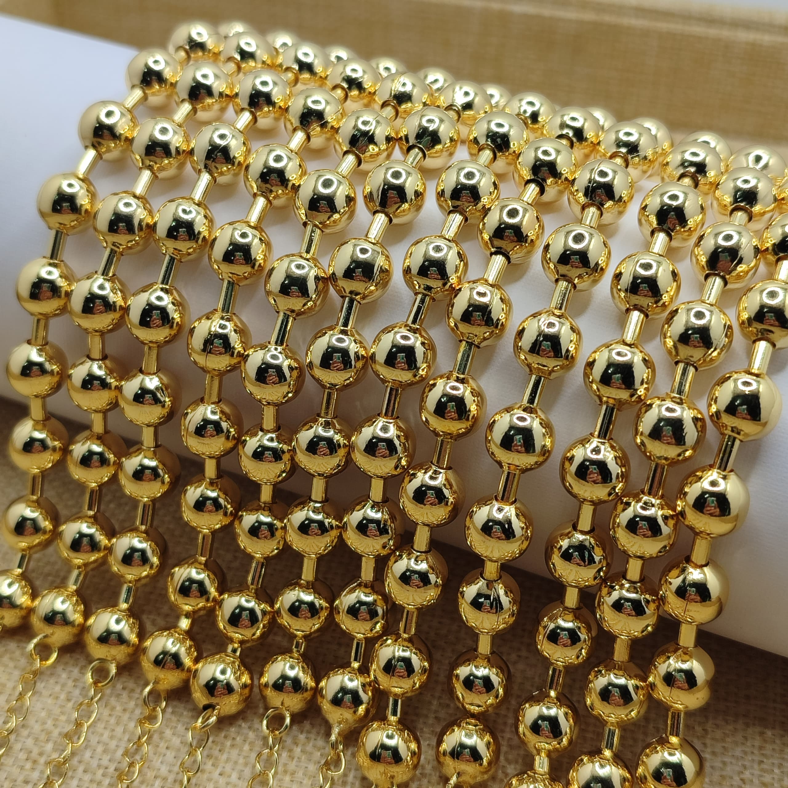 PULSERA ORO CHINO BALIN 8M M
