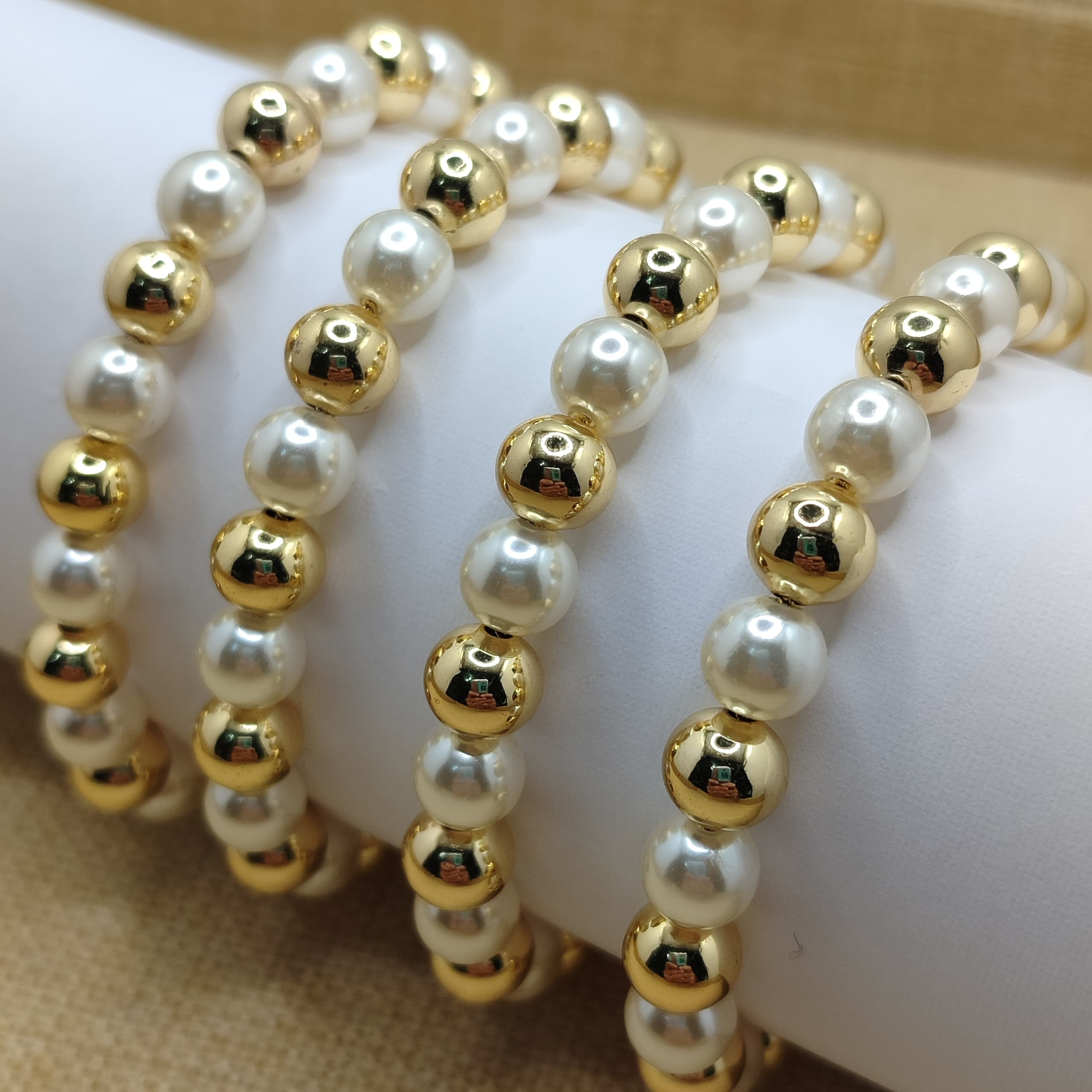 PULSERA ORO CHINO CON PERLA 8MM