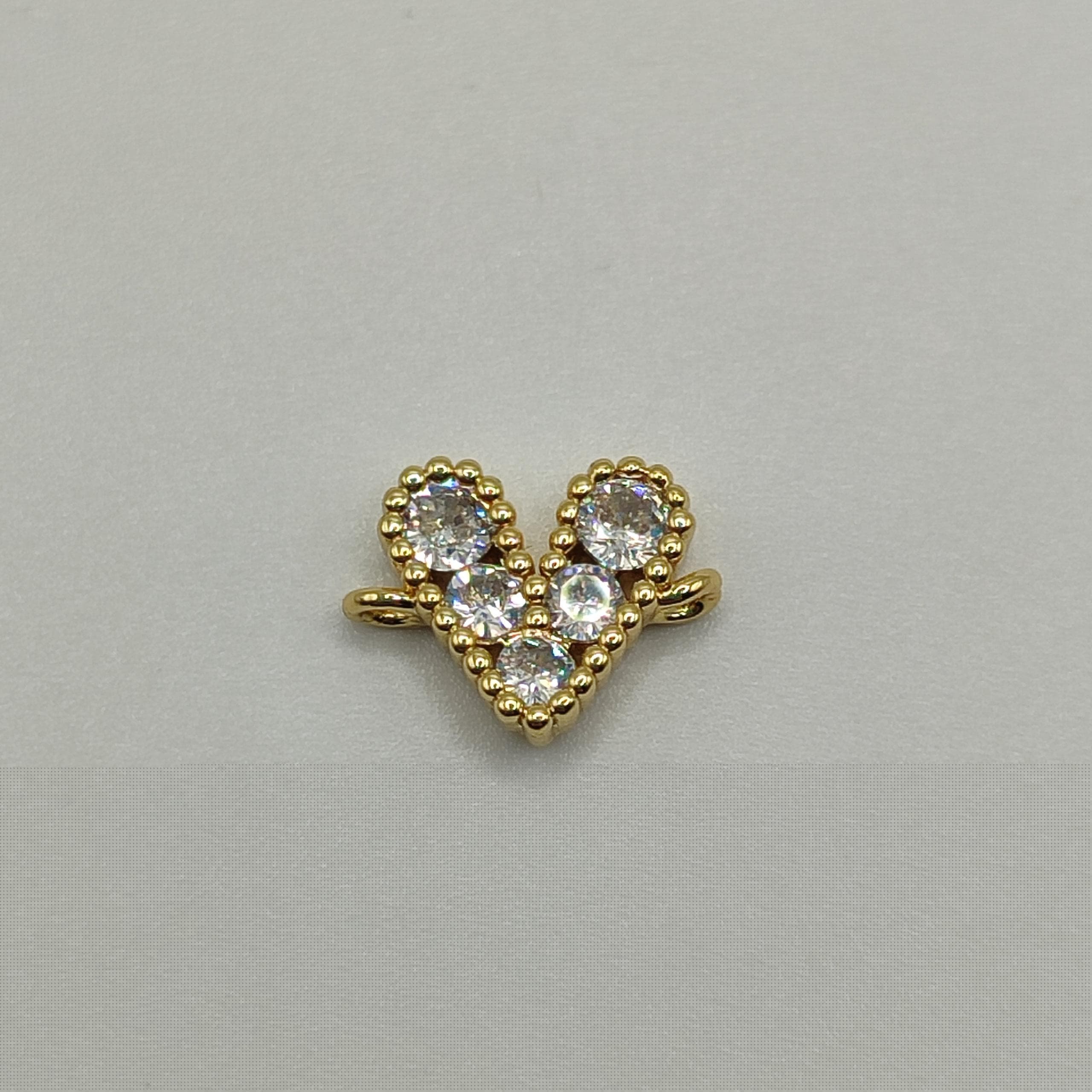 CONECTOR CIRCON CORAZON TRANSPARENTE