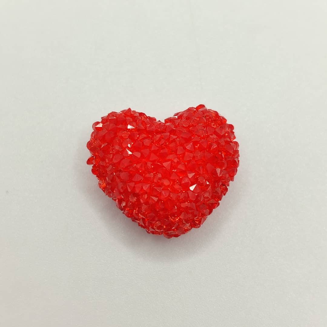 CORAZON DE CRISTAL ROJO