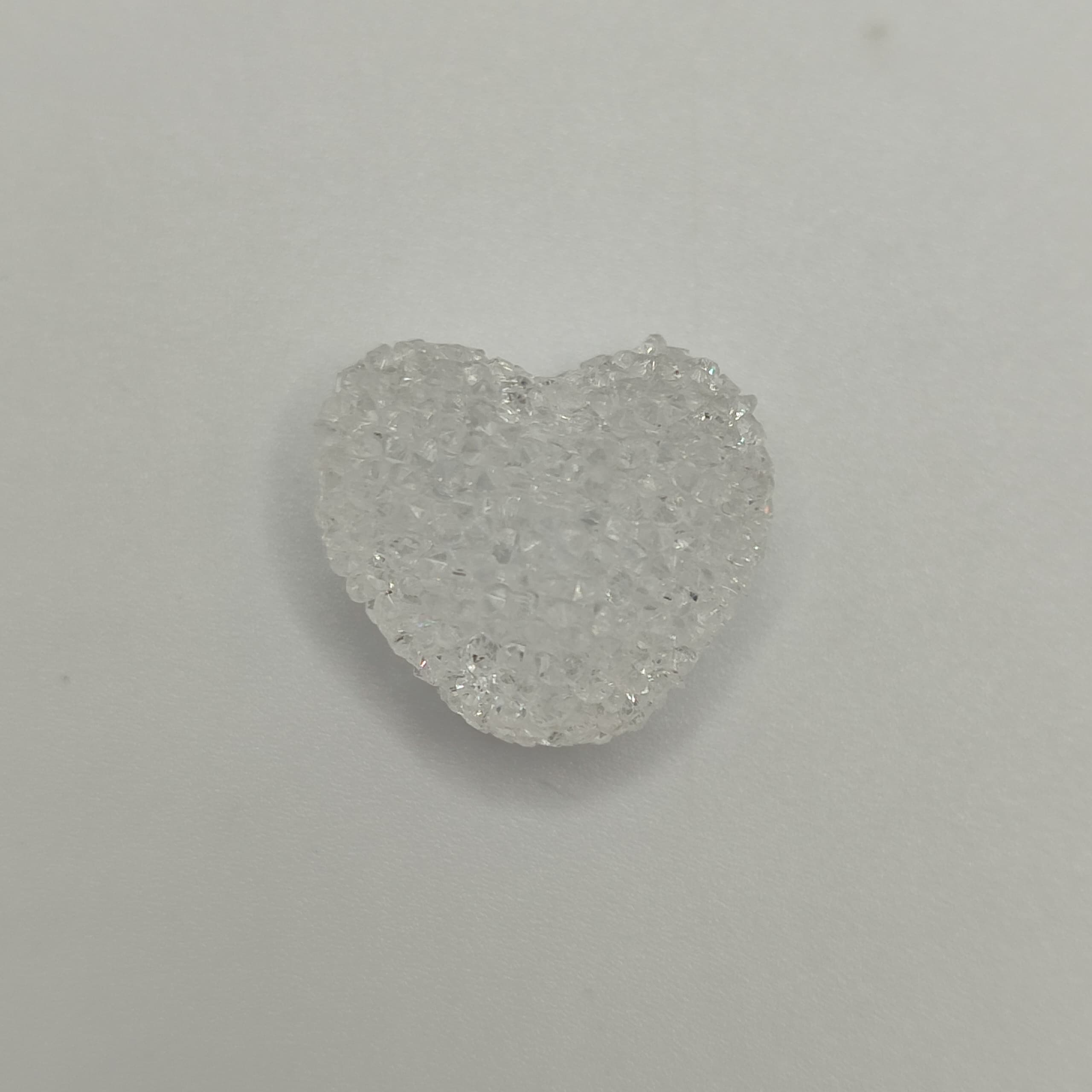 CORAZON DE CRISTAL TRANSPARENTE