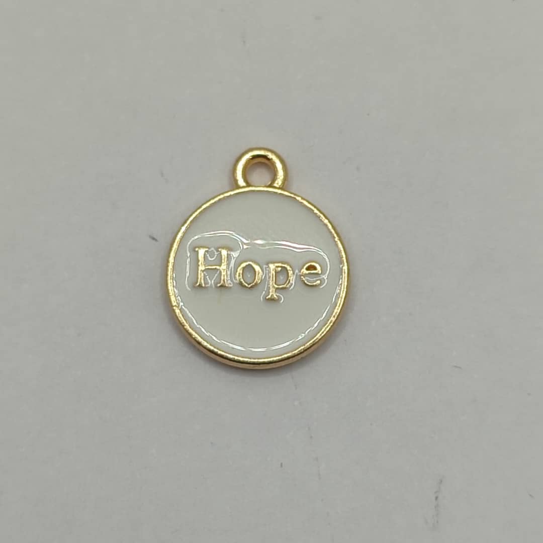 DIJE ESMALTADO HOPE BLANCO