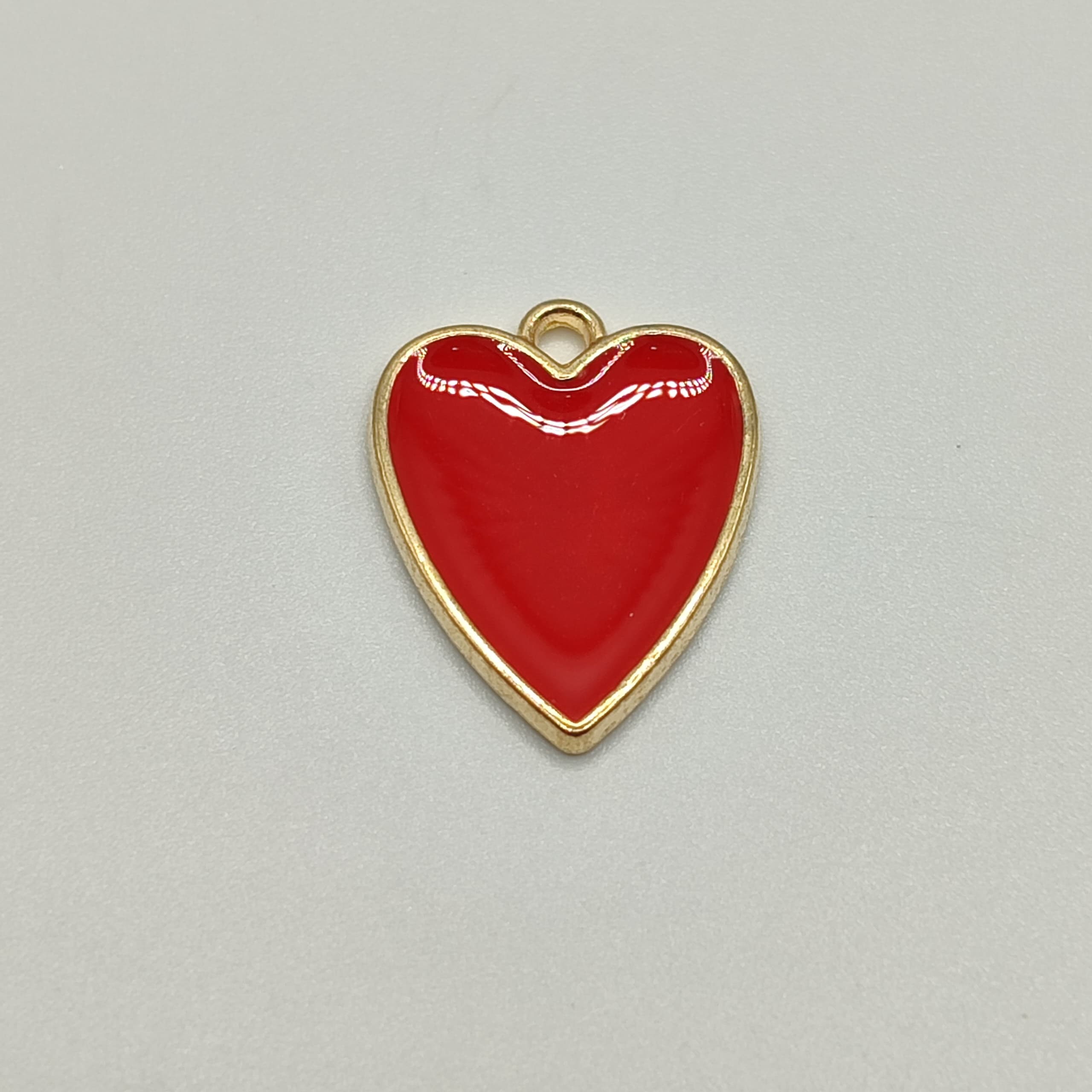 DIJE ESMALTADO CORAZON ROJO