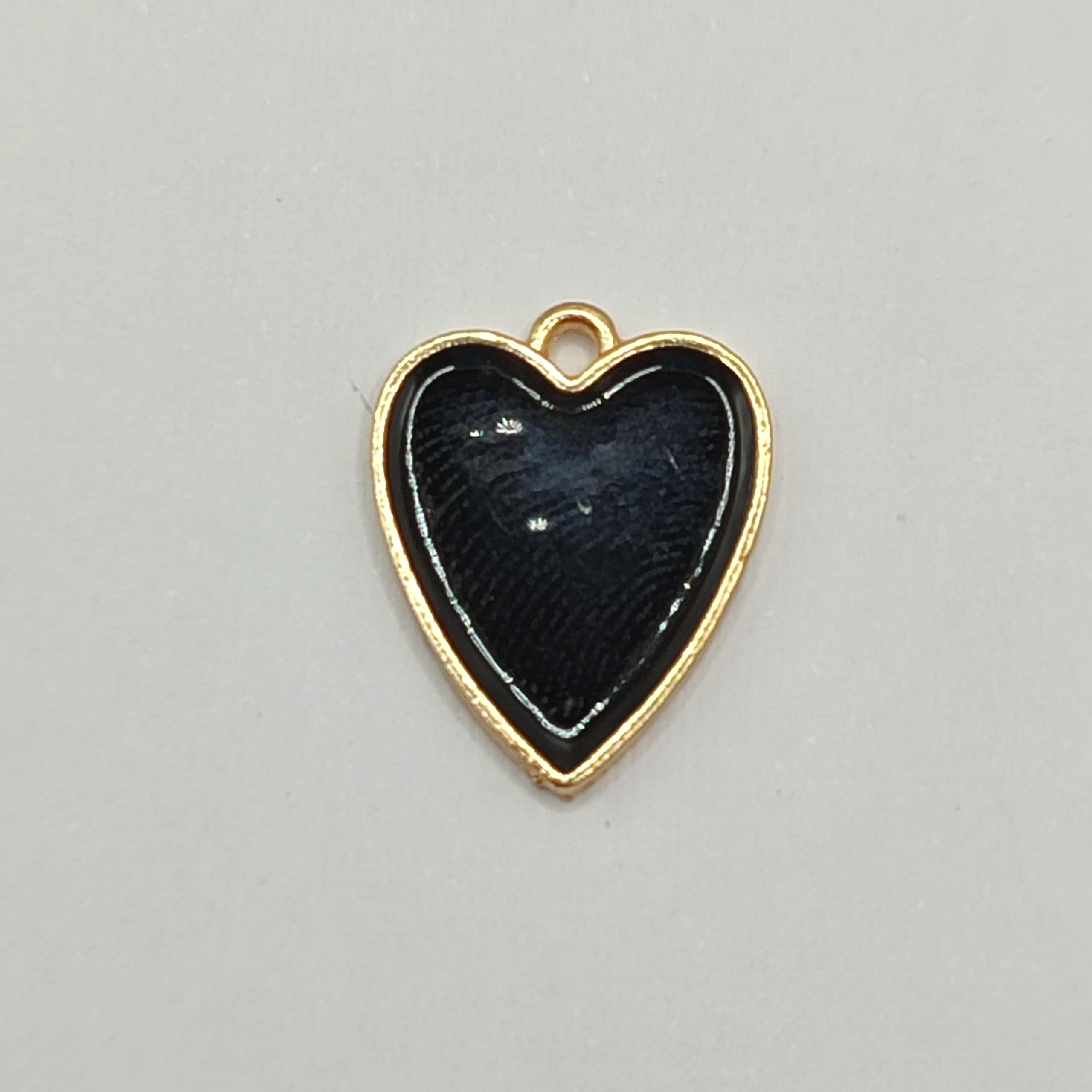DIJE ESMALTADO CORAZON NEGRO