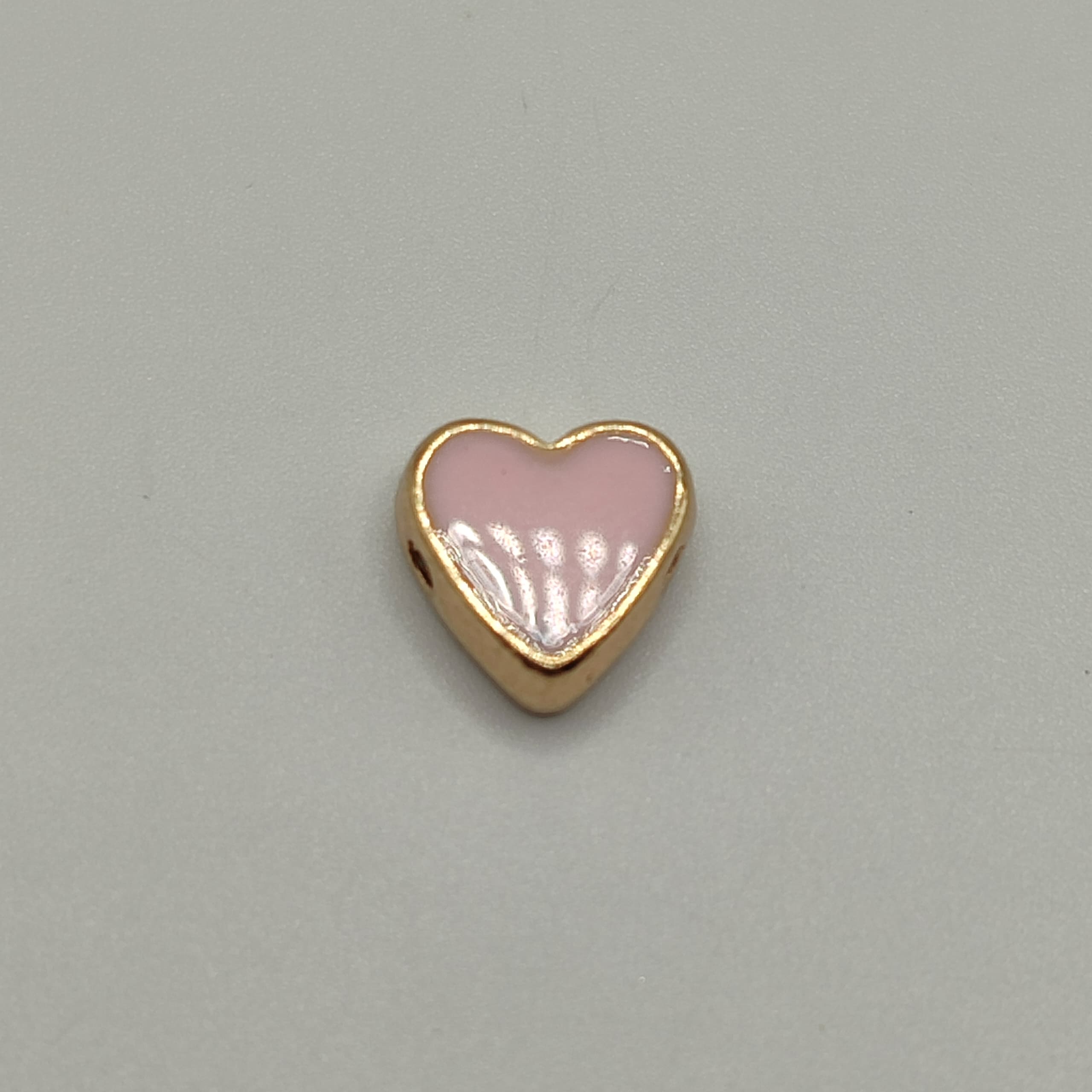 PASADOR ESMALTADO CORAZON ROSADO