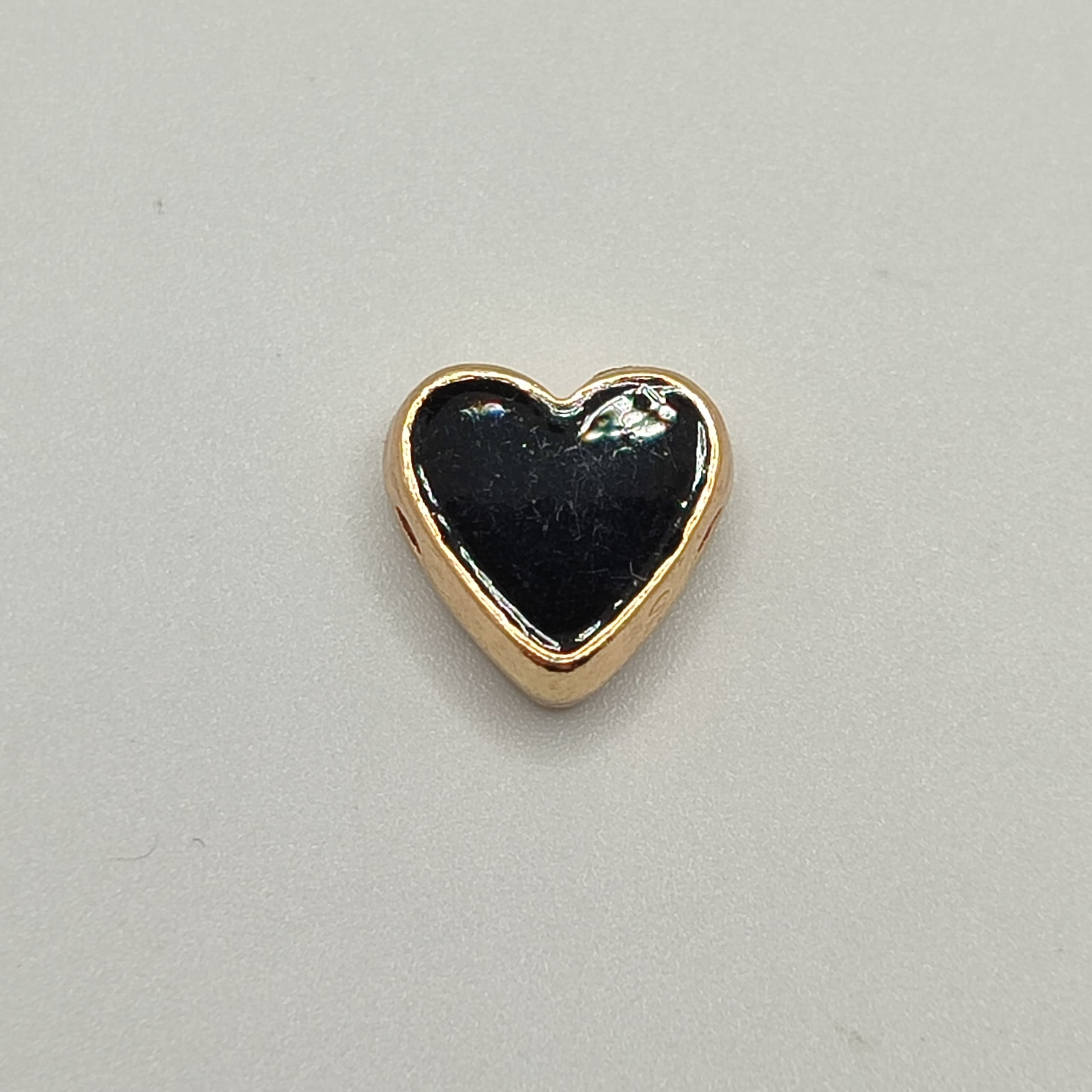 PASADOR ESMALTADO CORAZON NEGRO