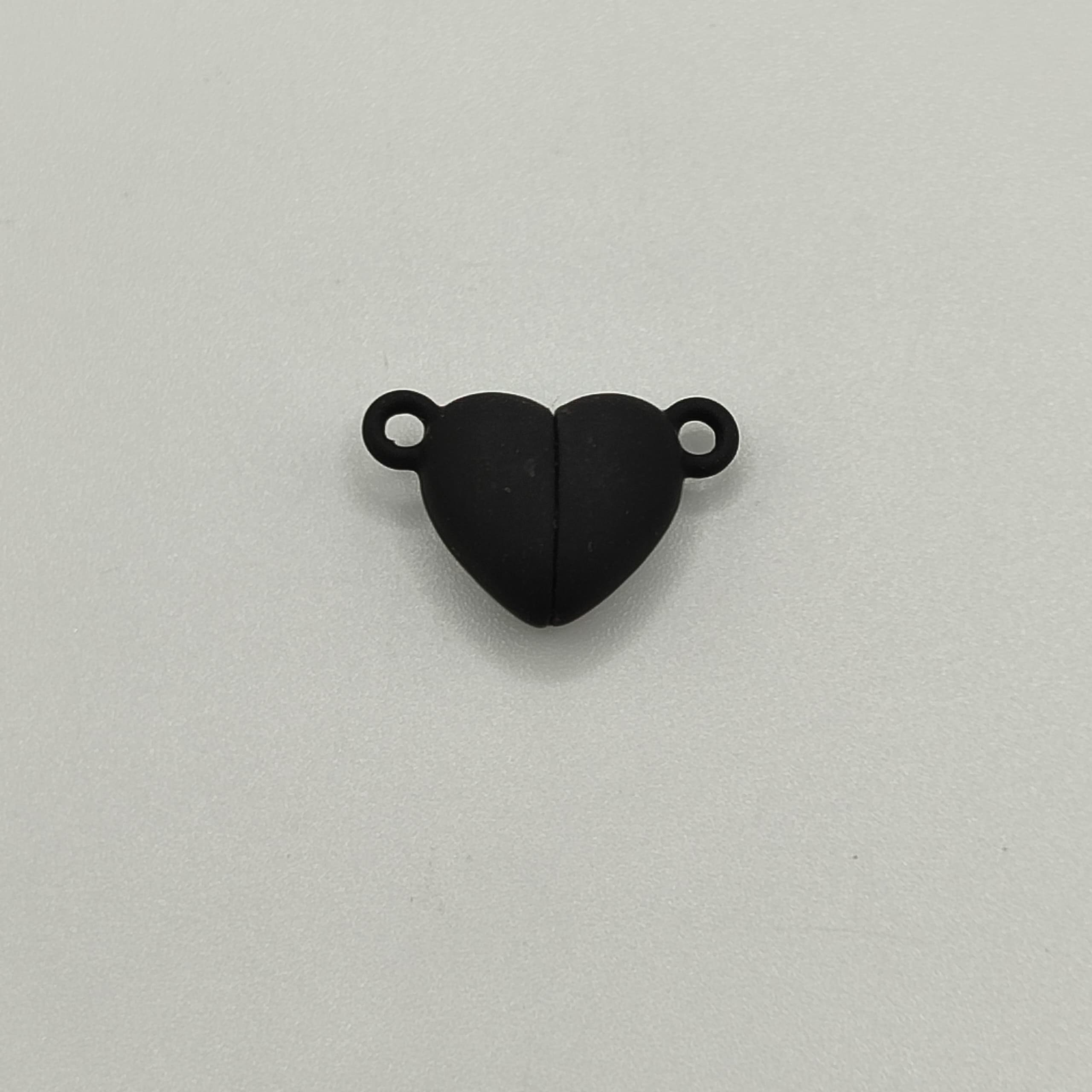 ESMALTADO IMAN CORAZON NEGRO