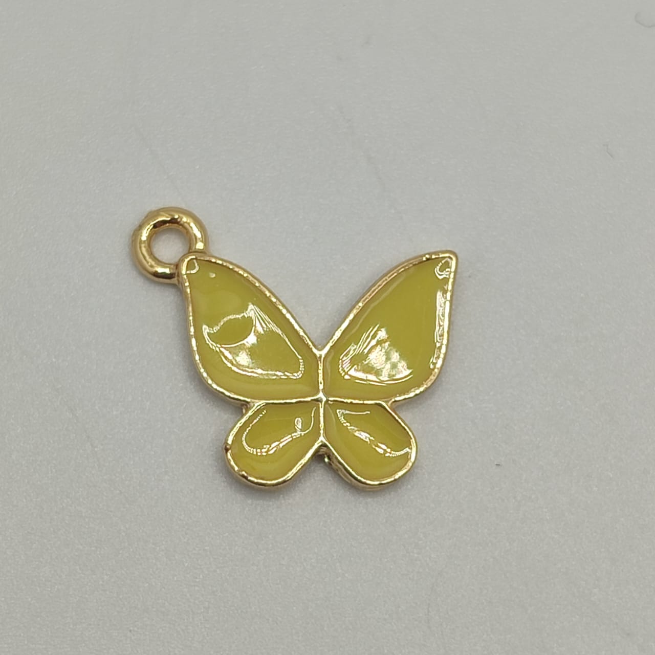 DIJE ESMALTADO MARIPOSA AMARILLA ALAS AB