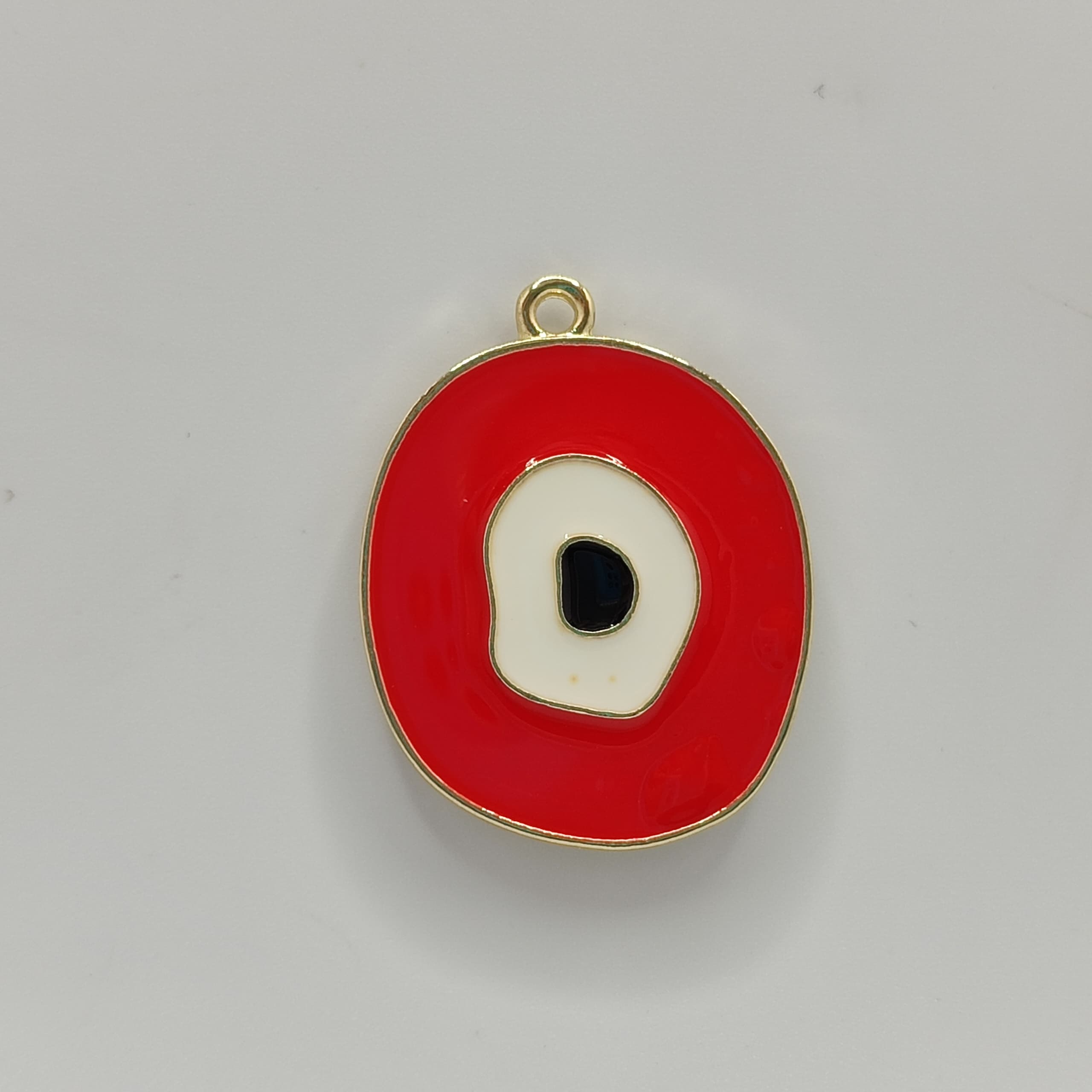 DIJE ESMALTADO OJO TURCO ROJO GRANDE