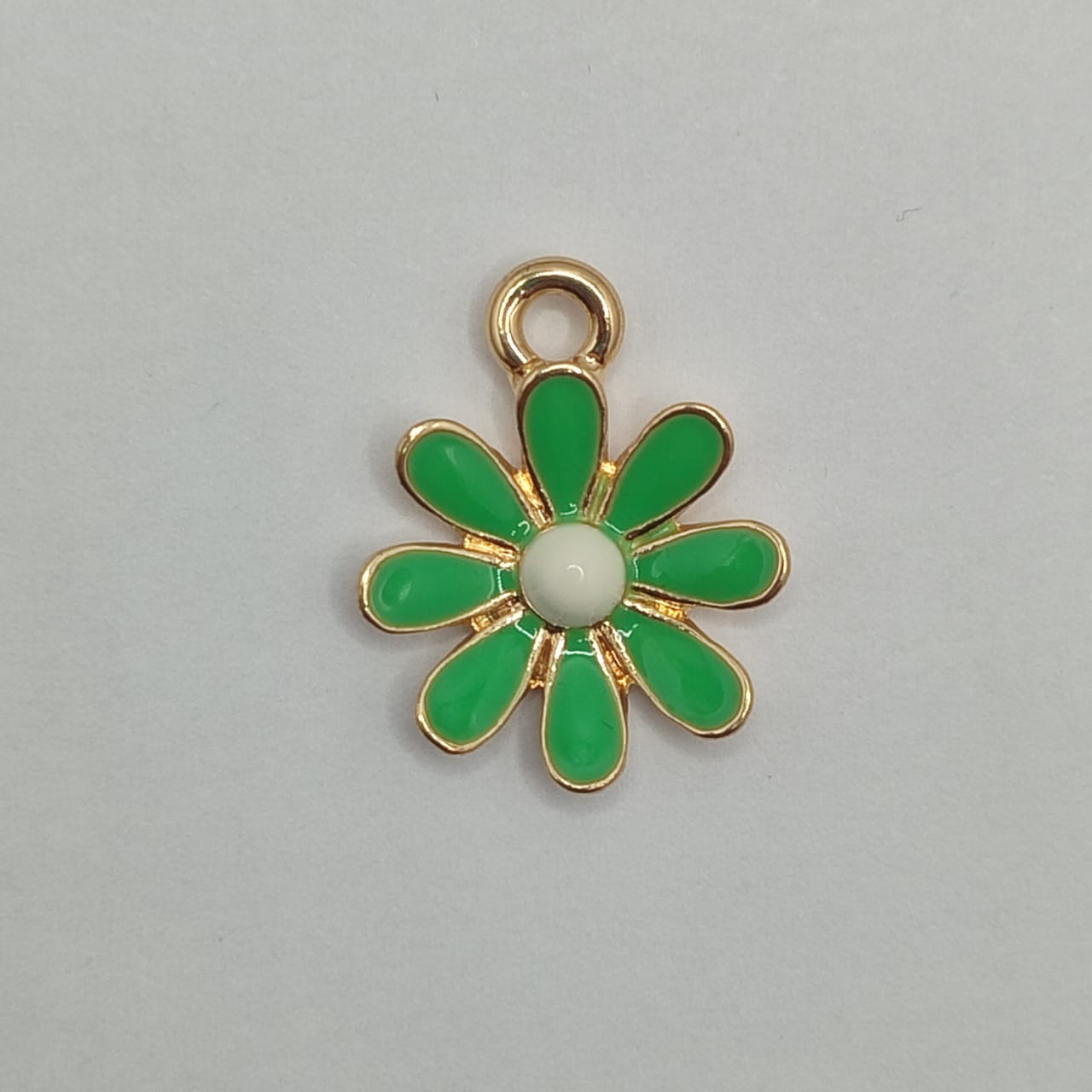 DIJE ESMALTADO GIRASOL VERDE