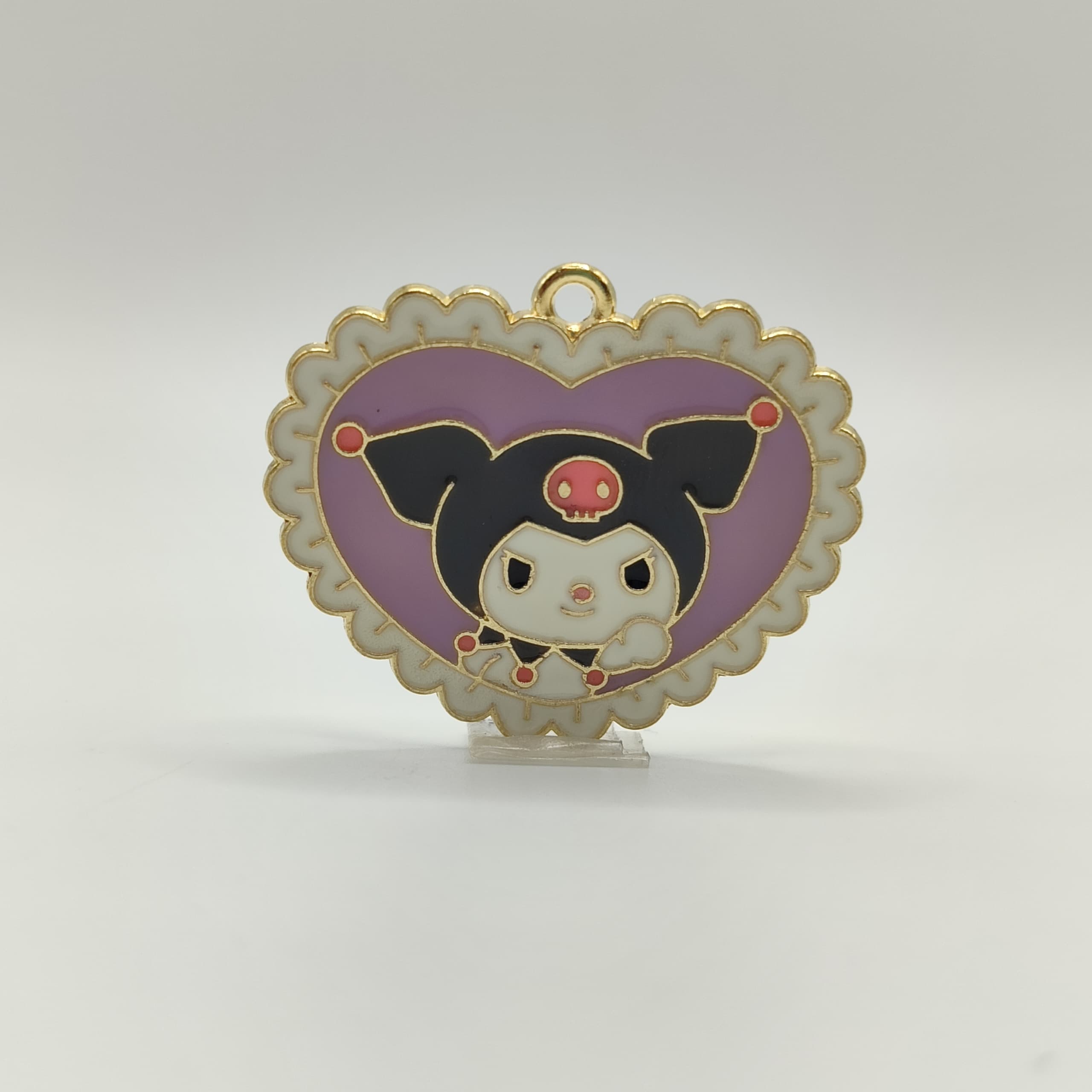 DIJE ESMALTADO CORAZON KUROMI