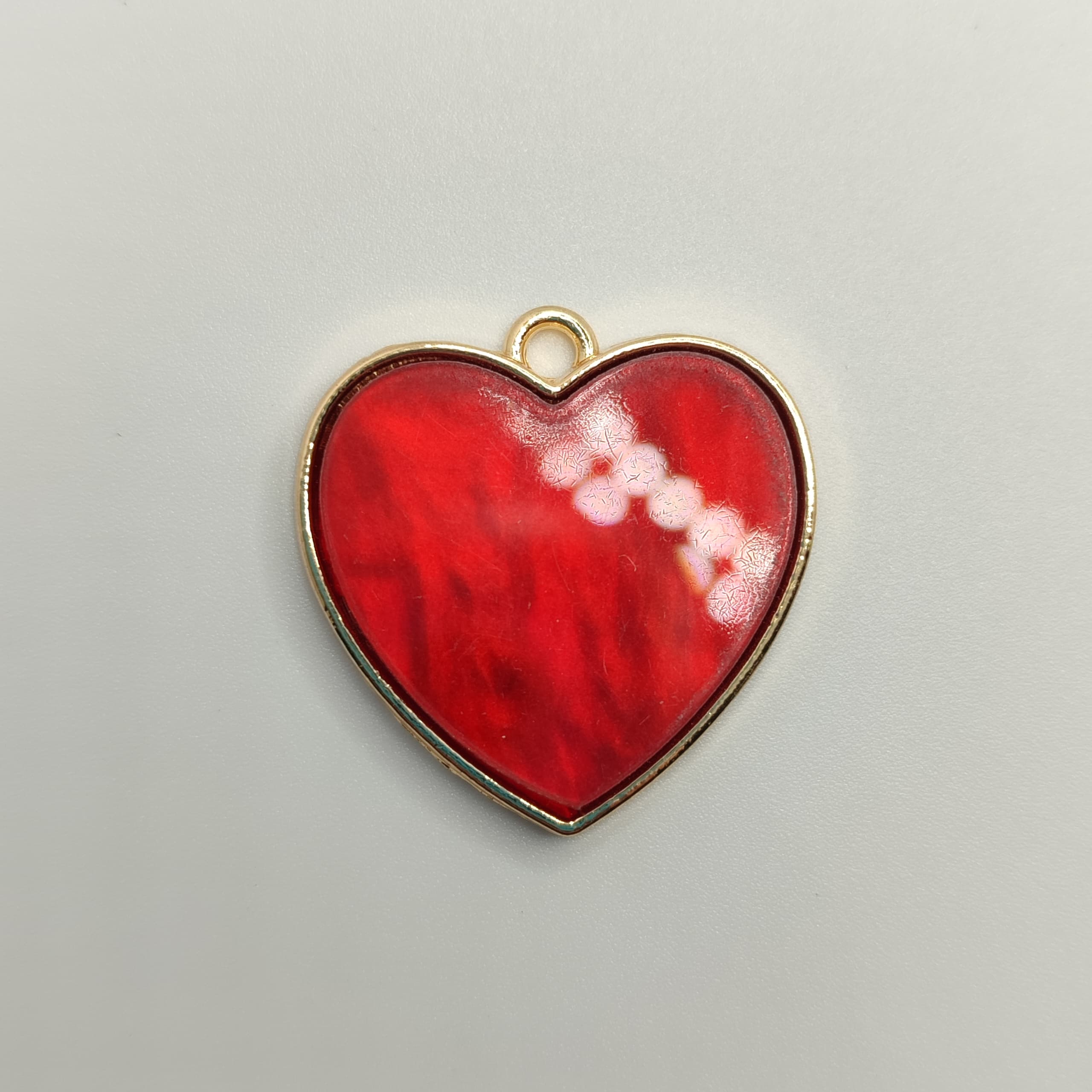 DIJES DE NACAR CORAZON ROJO GRANDE