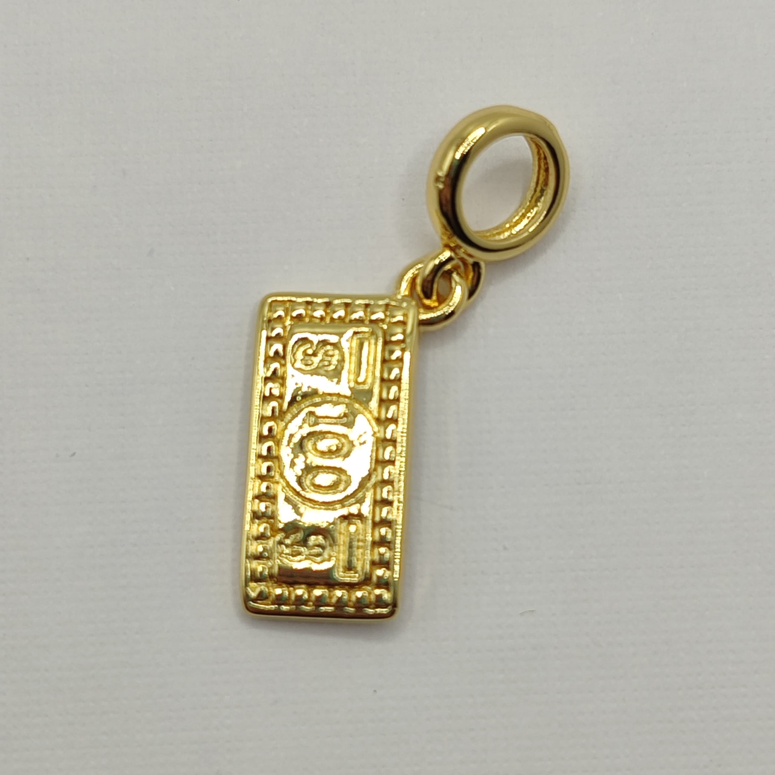 ORO CHINO DIJE BILLETE 100 DOLA RES