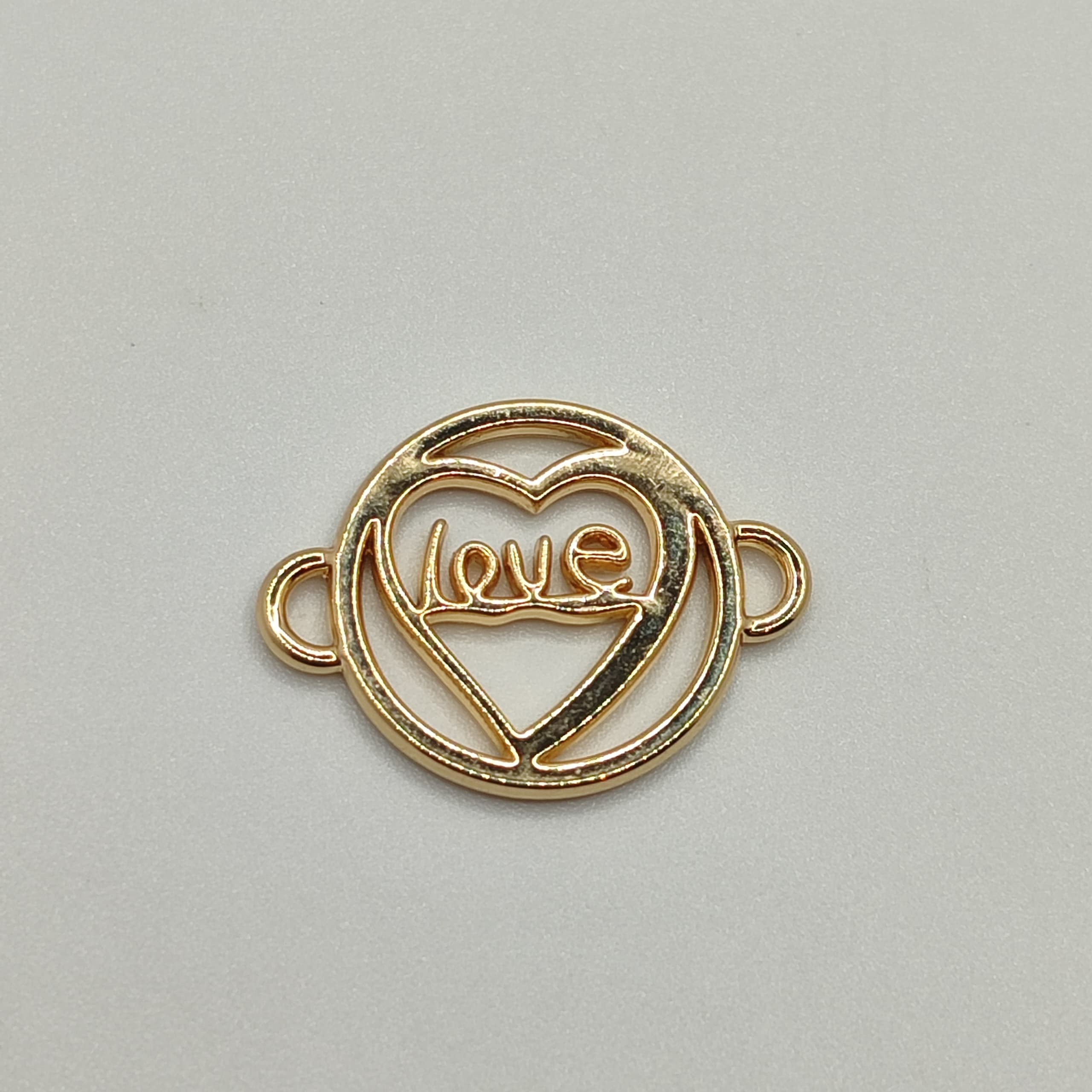 ORO CHINO DIJE CORAZON CONECTOR