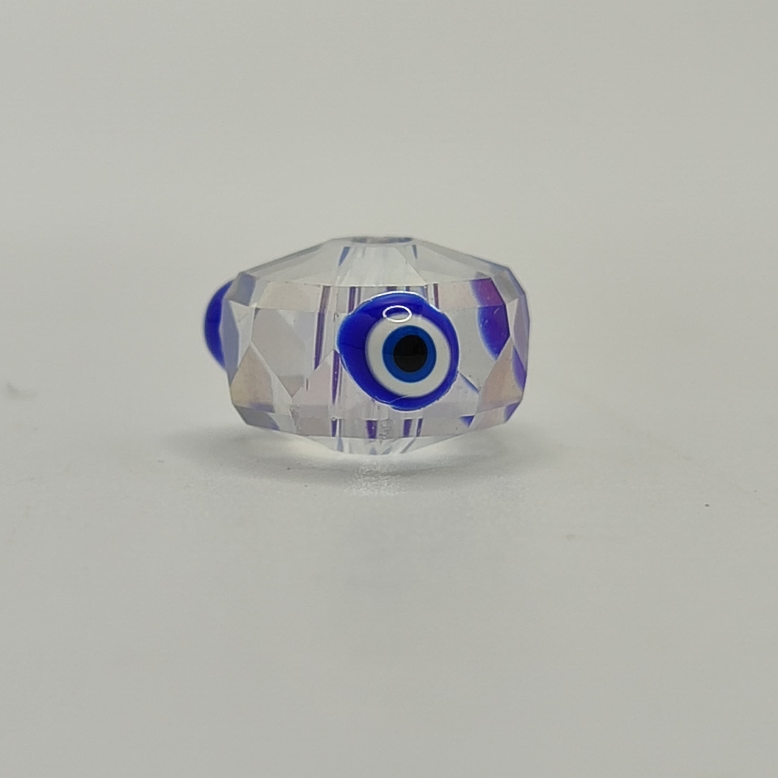 CRISTAL OVALO PLANO OJO TURCO AZUL