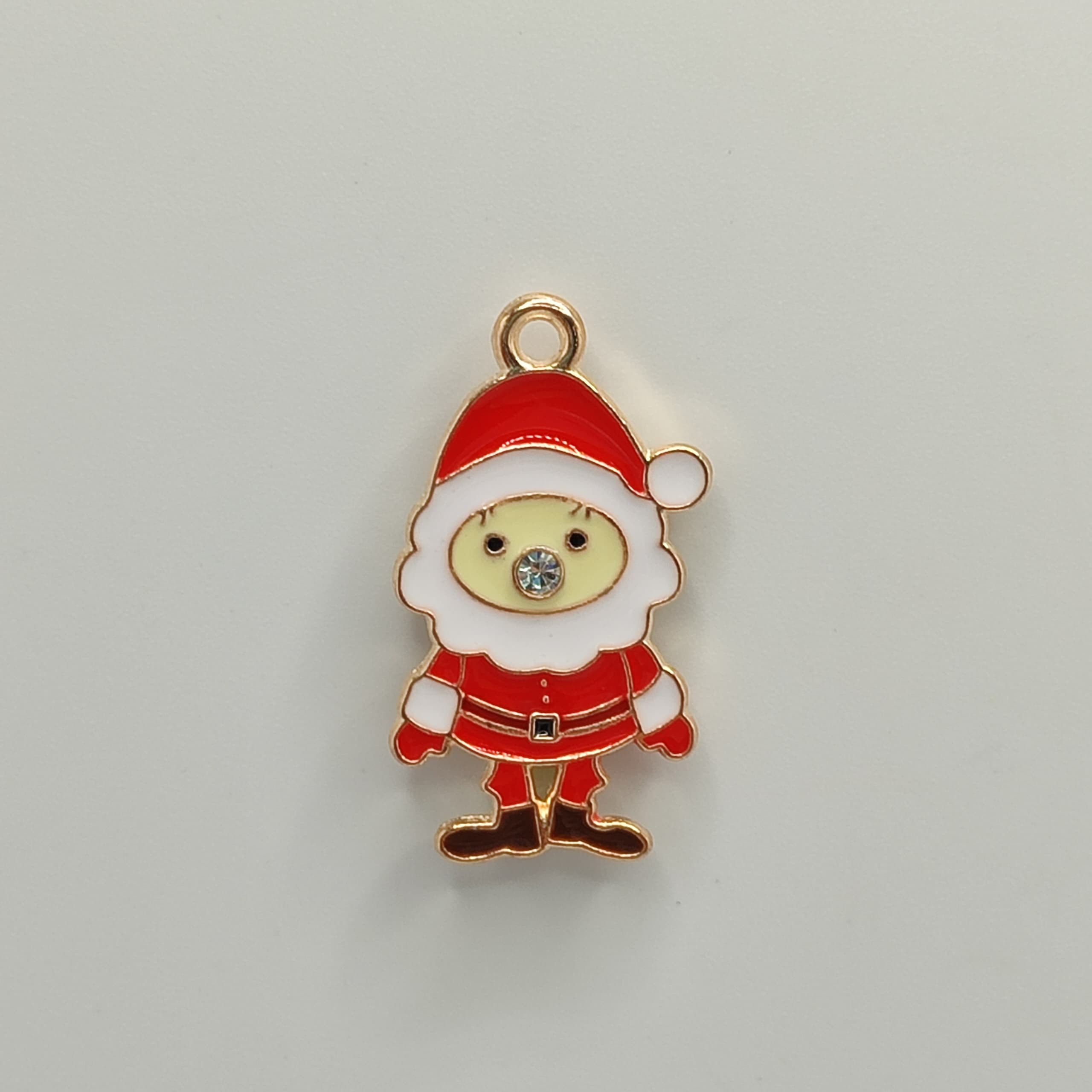 ESMALTADO DIJE NAVIDAD SANTA CLAUS