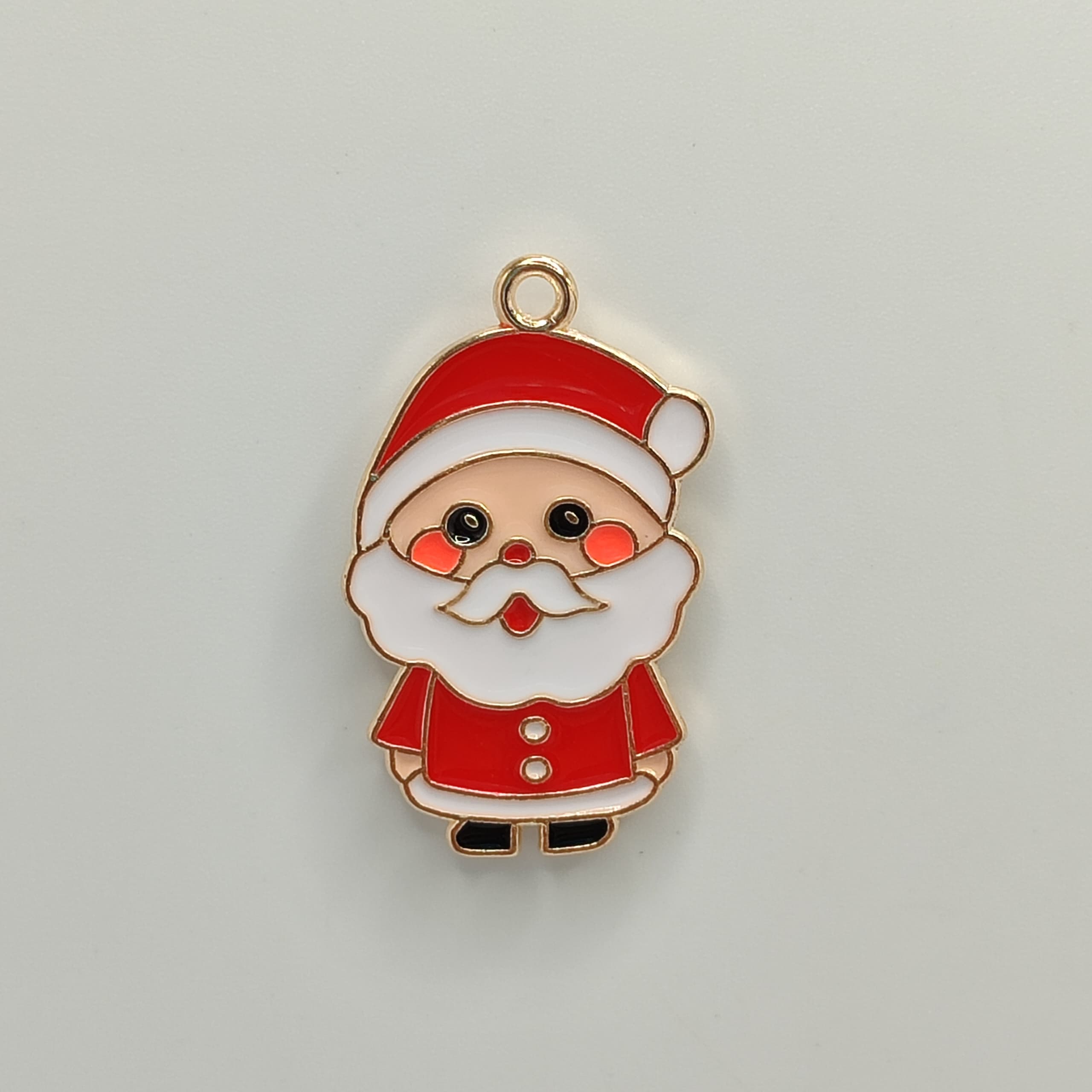 ESMALTADO DIJE NAVIDAD SANTA CLAUS