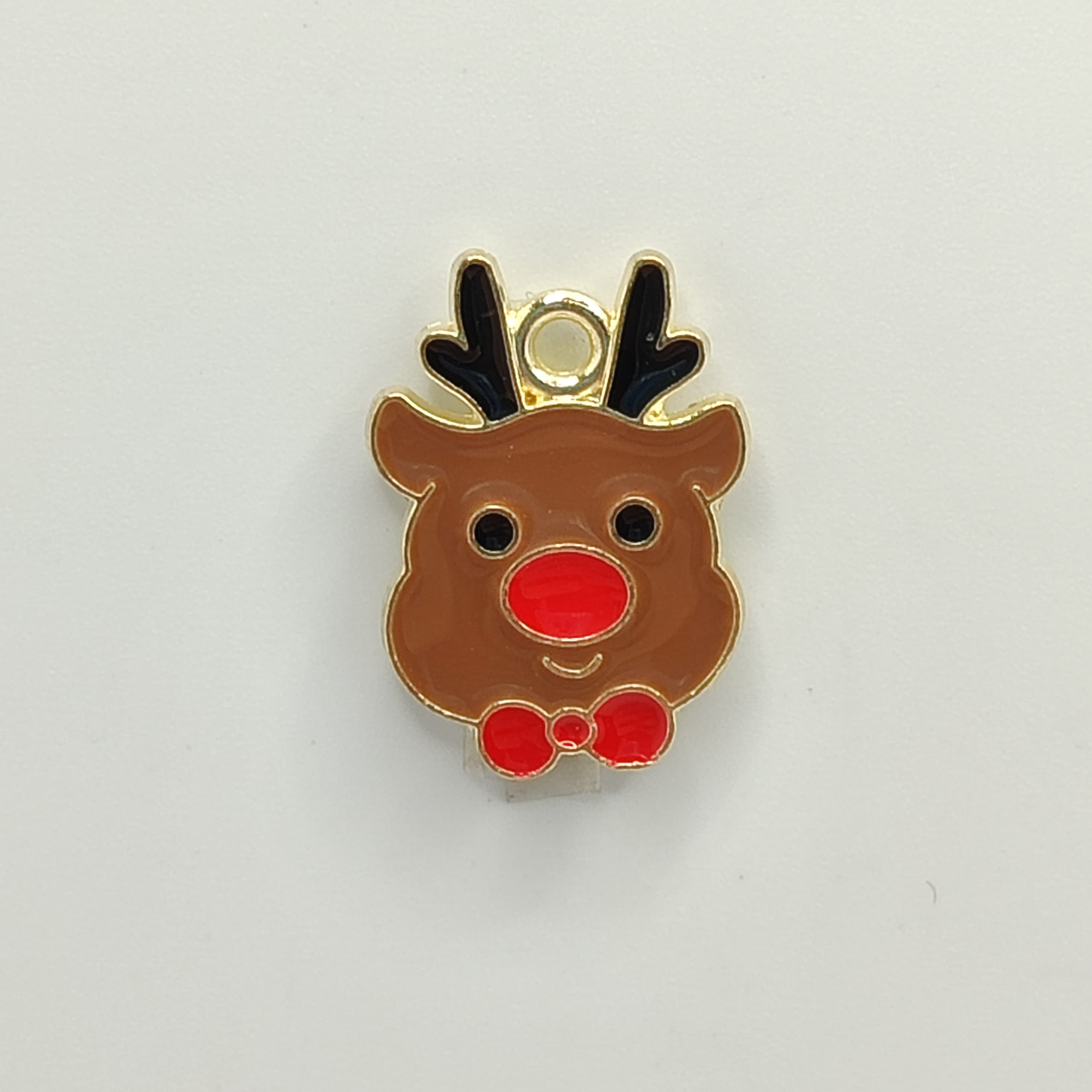 ESMALTADO DIJE NAVIDAD RENO