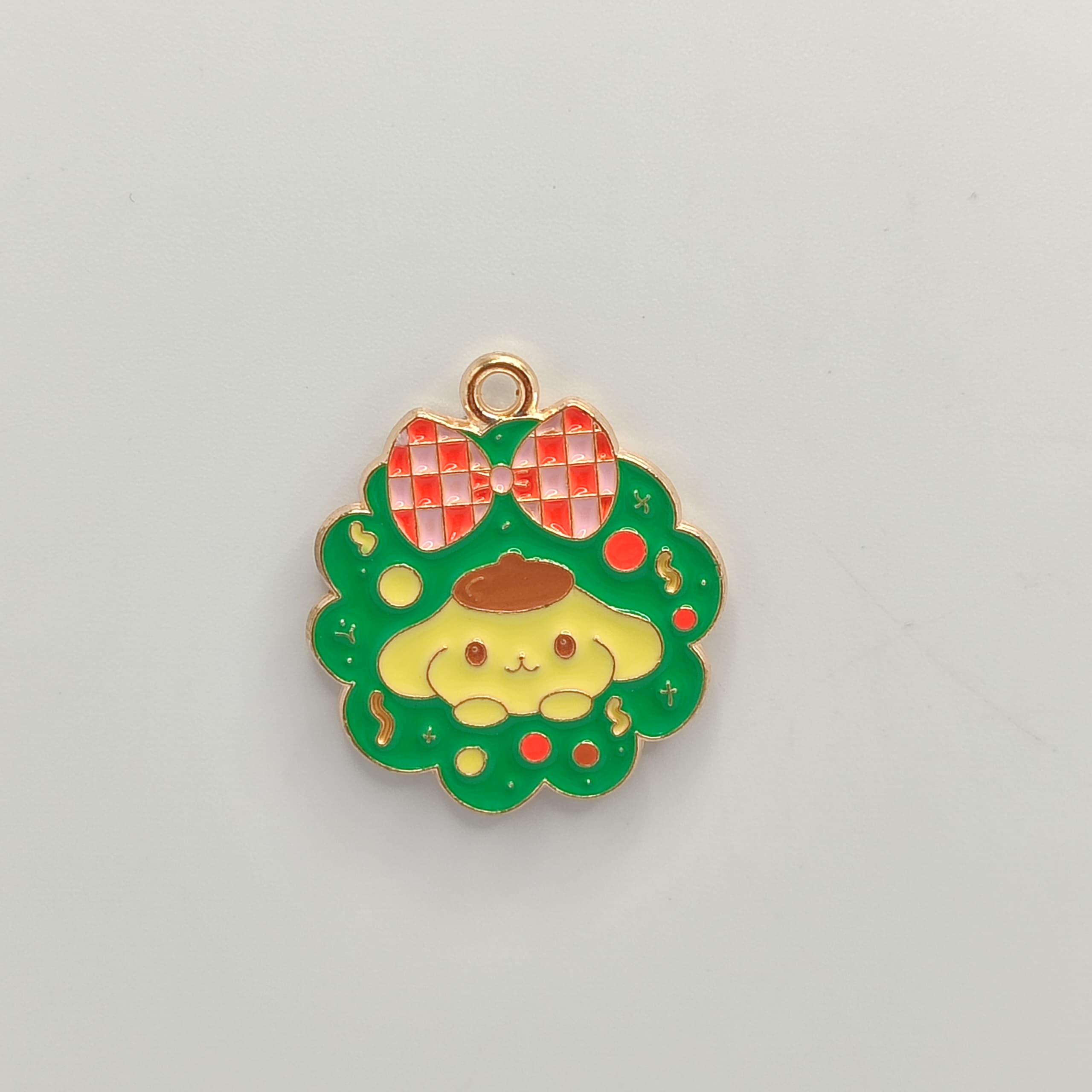 ESMALTADO DIJE NAVIDAD POMPOMPURIN