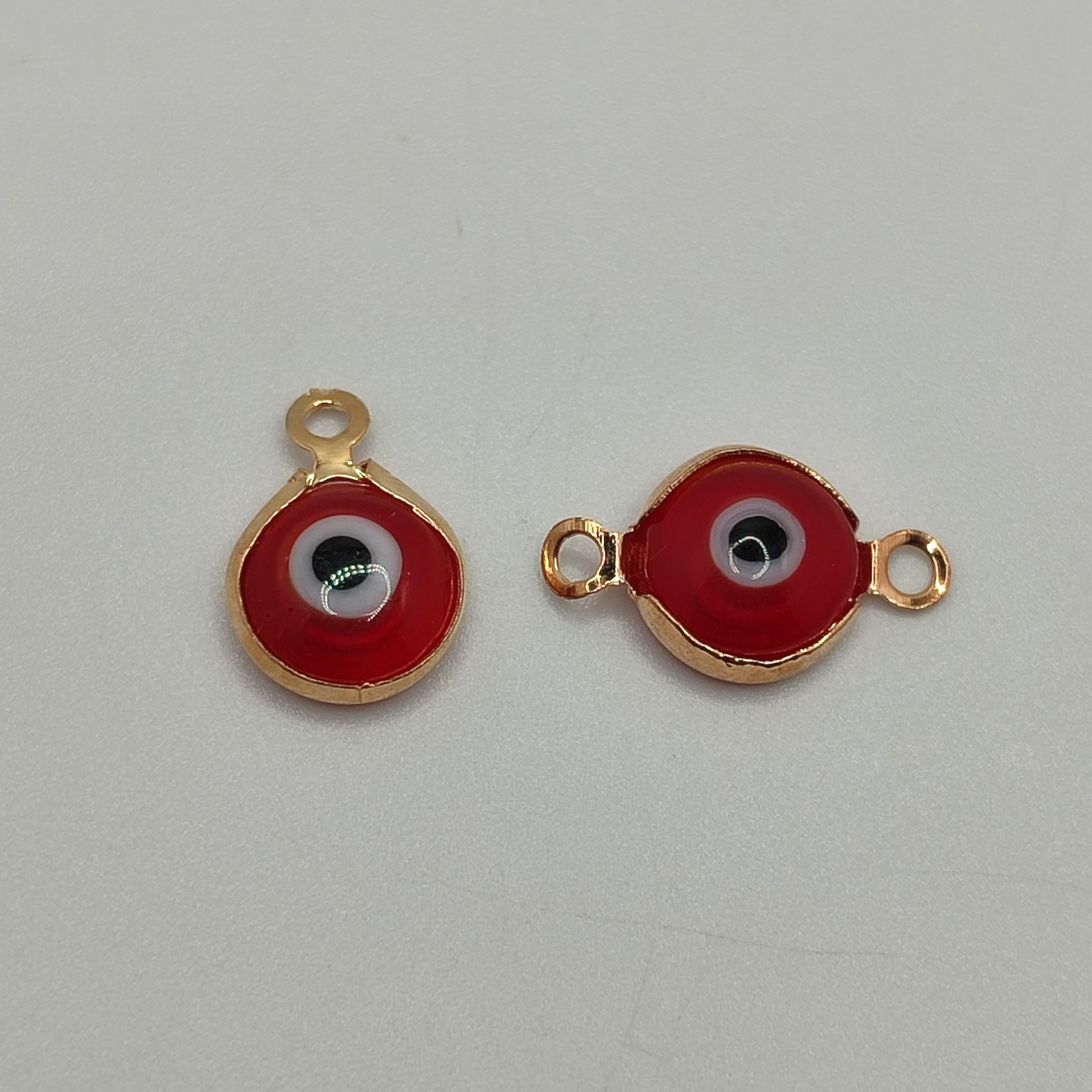OJOS TURCOS FANTASIA DIJE/ CONECTOR ROJO
