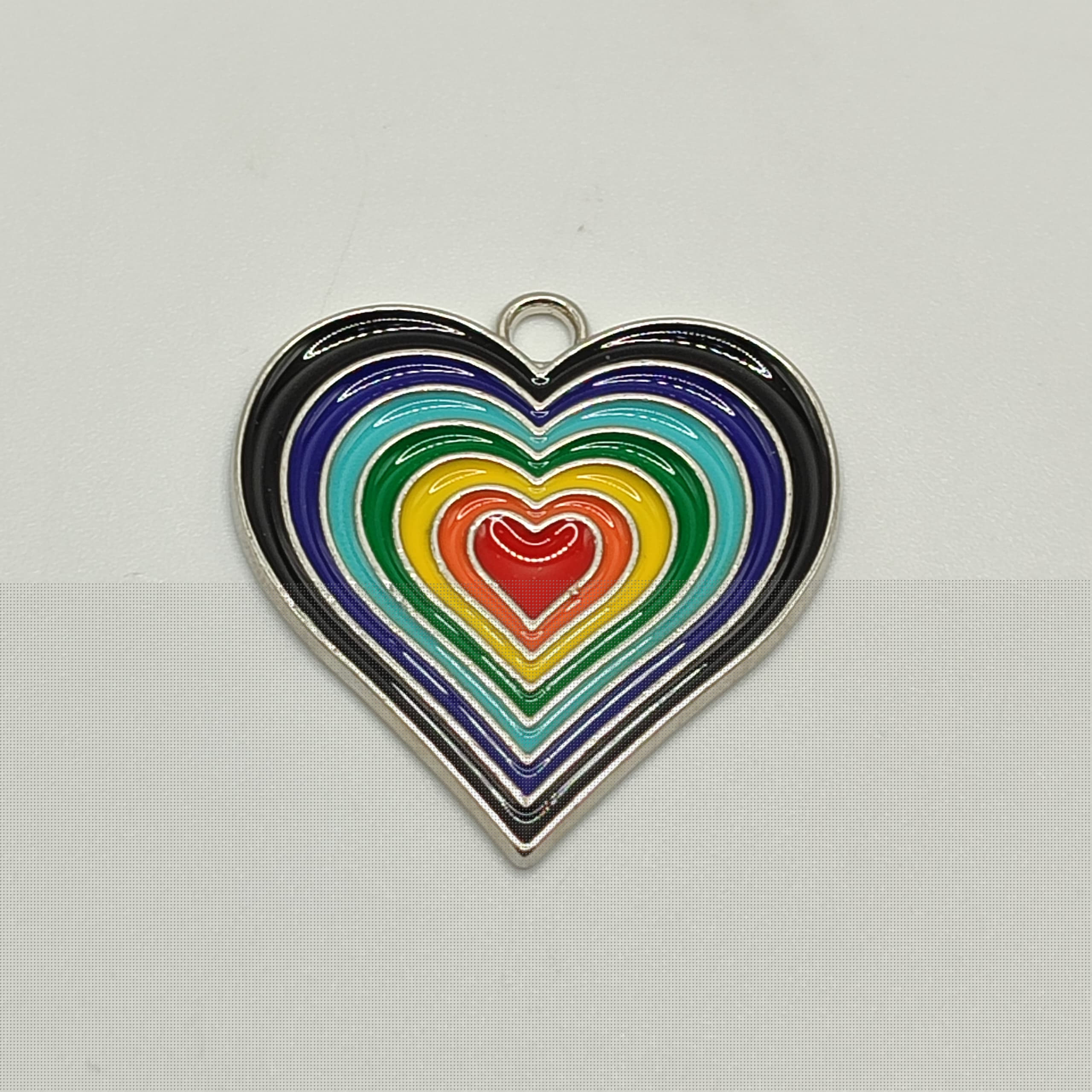 SILVER ESM ALTADO CORAZON COLORES