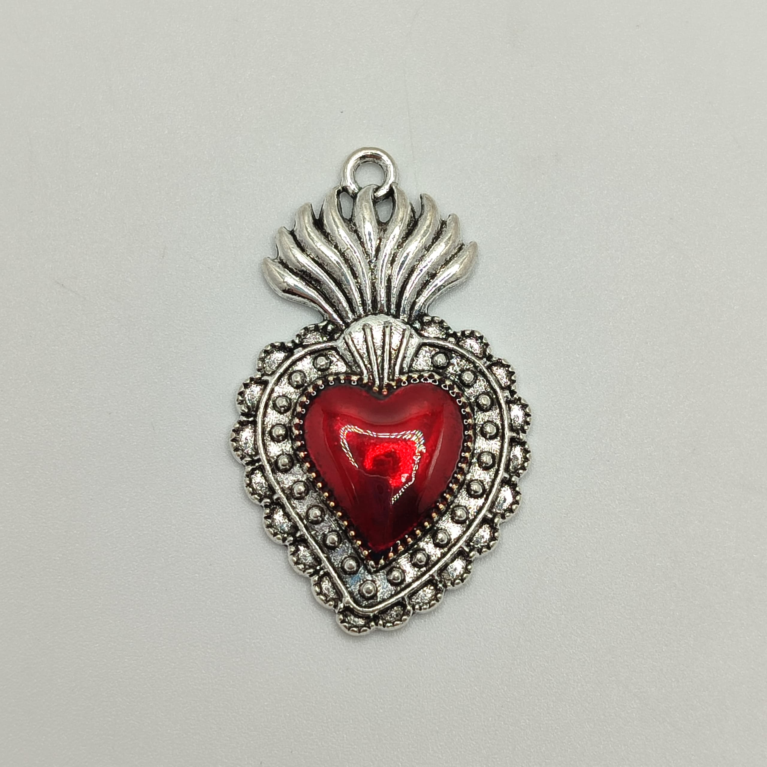 SILVER DIJE CORAZON ROJO PEQUEÑ O