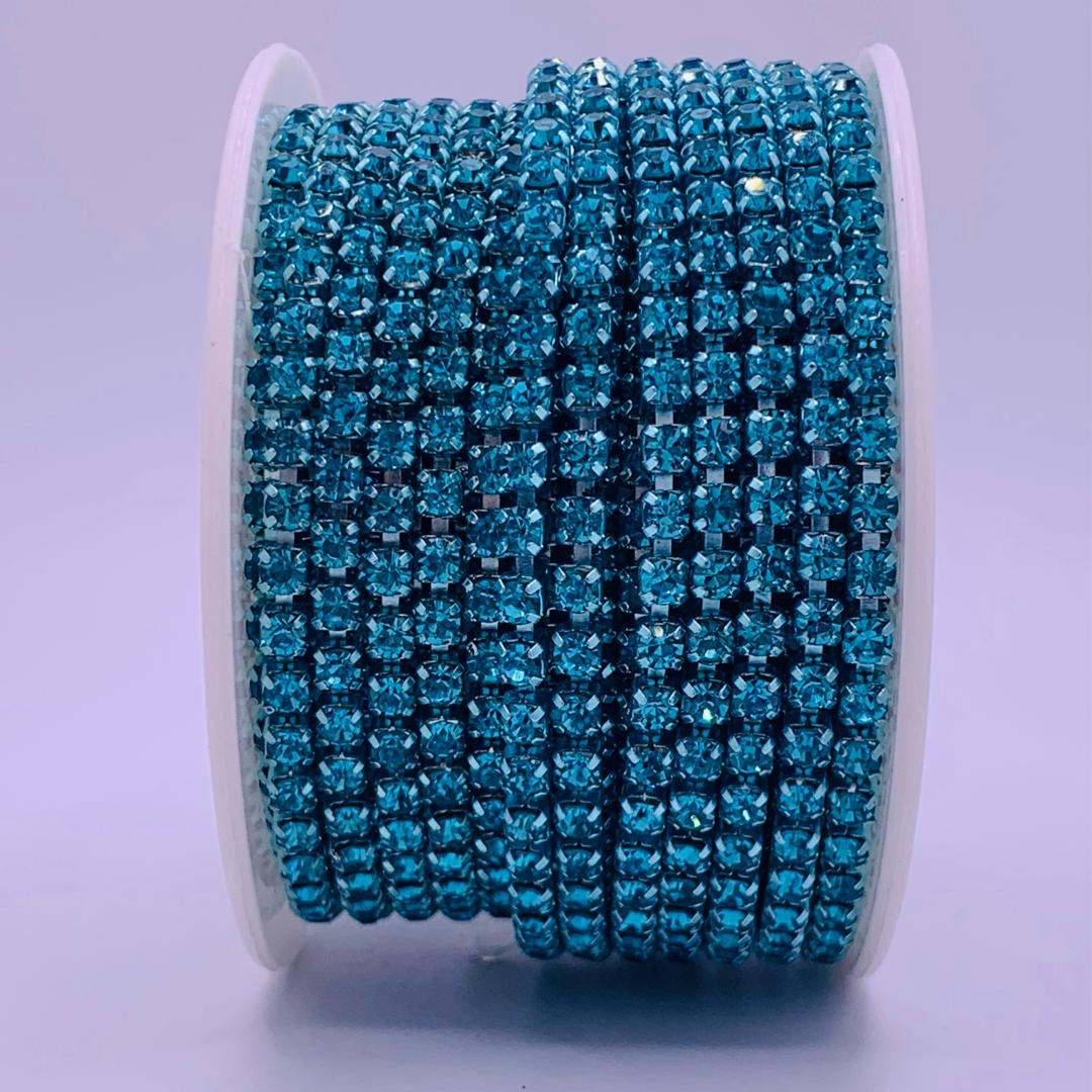 STRASS AZUL CLARO CON BASE AZUL