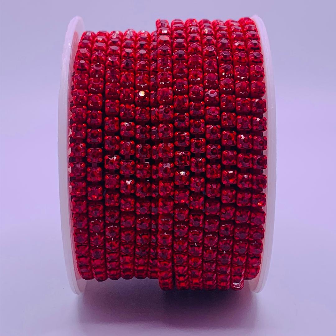 STRASS ROJO CON BASE ROJA